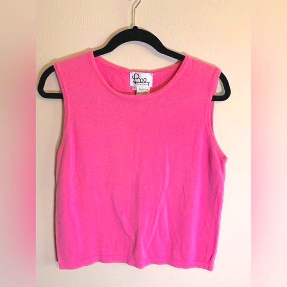 Lilly Pulitzer Pink Sweater Tank size M‎